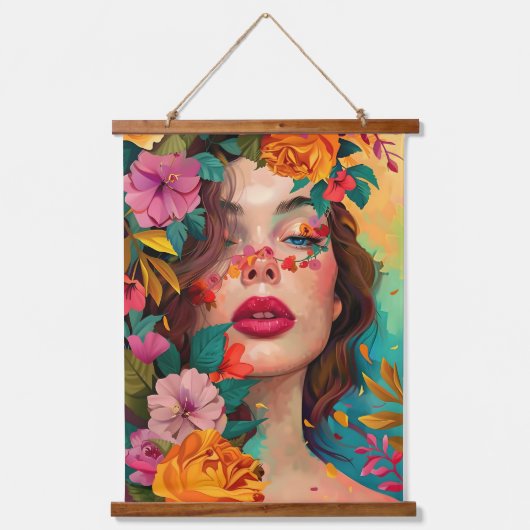 Floral Reverie Hangend Wandkleed (Voorkant)