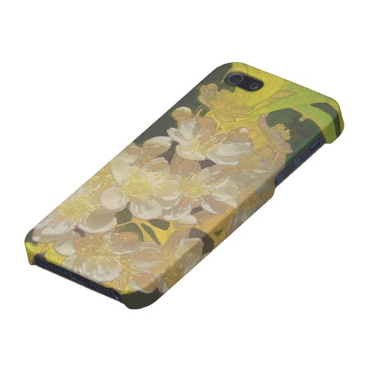 Floral Rhapsody in Gold en White iPhone Hoesje (Onderkant)