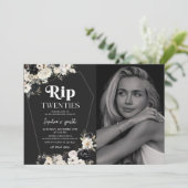 Floral RIP Années 30e anniversaire Invitation phot (Debout devant)