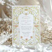 Floral Rococo Garden Wedding Kaart