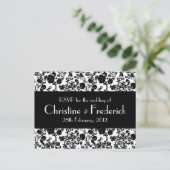 Floral Rococo Mariage, carte postale RSVP (Debout devant)