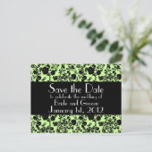 Floral Rococo Mariage, enregistrer la date carte p (Debout devant)