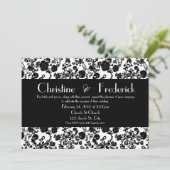 Floral Rococo Mariage, invitation 5"x7". (Debout devant)