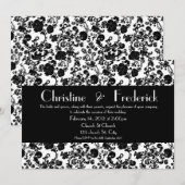 Floral Rococo Mariage, invitation 5"x7". (Devant / Derrière)