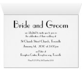 Floral Rococo Mariage, invitation mariage (Intérieur Horizontal (Bas))