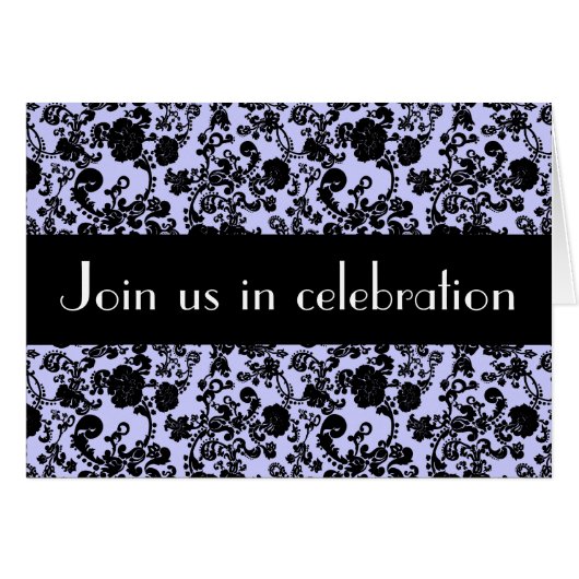 Floral Rococo Mariage, invitation mariage (Devant horizontal)