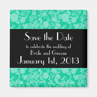 Floral Rococo Wedding, bewaar de datummagneet Magneet