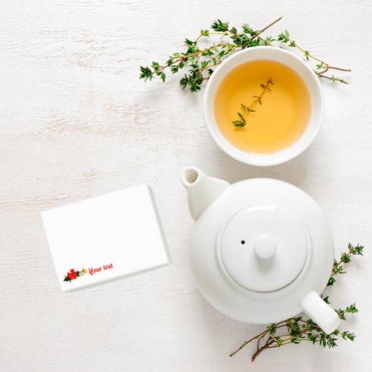 Floral rode papaver post-it® notes