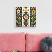 Floral Roman Vase Canvas Afdruk (Insitu (Woonkamer))