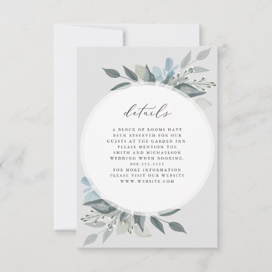 Floral Romance Details RSVP Kaartje (Voorkant)