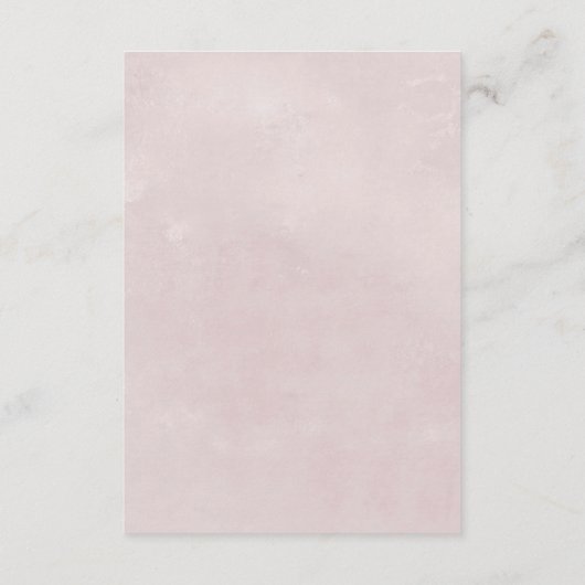 Floral Romance Mariage Réception Insertion Carte (Dos)