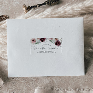 Floral Romance Mariage RSVP Étiquettes de adresse