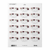 Floral Romance Mariage RSVP Étiquettes de adresse (Feuille entière)