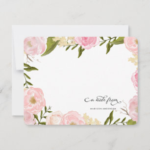 FLORAL ROMANCE Persoonlijke notitie Notitiekaartje