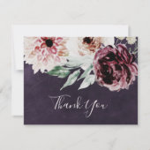 Floral-Romance | Plum Bedankt Card (Voorkant)