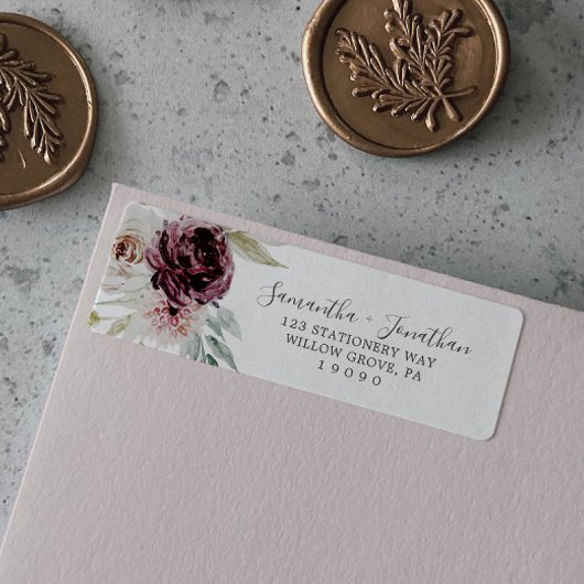 Floral Romance Return Address Label