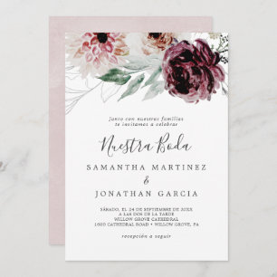 Floral Romance Spaanse Nuestra Boda Kaart