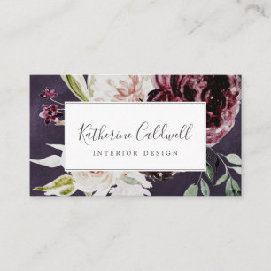 Floral-Romance Visitekaartje Plum