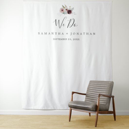 Floral Romance Wedding Foto Wandkleed (In situ)