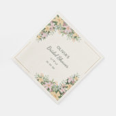 Floral Romantic Bridal Shower Napkin Servet (Hoek)