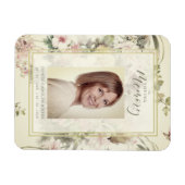 Floral  Romantic Memorial Funeral Magneet (Horizontaal)