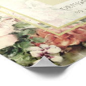 Floral  Romantic Memorial Funeral Poster (Hoek)