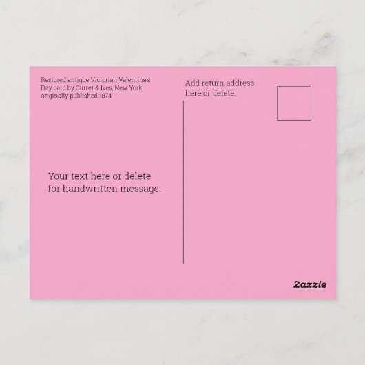 Floral Romantic Valentijn Love Friendship Masonic Briefkaart (Achterkant)