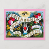 Floral Romantic Valentijn Love Friendship Masonic Briefkaart (Voorkant)