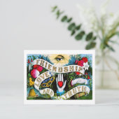 Floral Romantic Valentijn Love Friendship Masonic Briefkaart (Staand voorkant)