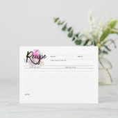 Floral romantique | Cartes de recette (Debout devant)