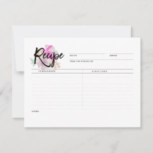 Floral romantique   Cartes de recette