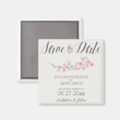 Floral Romantique Magnet Réservez la date Fleurs r (Recto/Verso)