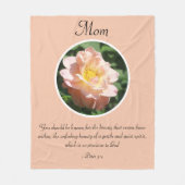 Floral Roos 1 de Manuscript van Peter Personalize Fleece Deken (Voorkant)