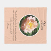 Floral Roos 1 de Manuscript van Peter Personalize Fleece Deken (Voorkant (Horizontaal))