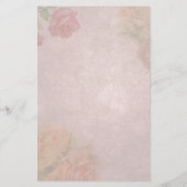 Floral  Roos Aangepaste naam Briefpapier (Achterkant)