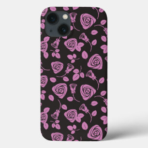 Floral Roos Achtergrond iPhone 13 Hoesje