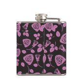 Floral Roos Achtergrond Heupfles (Achterkant)