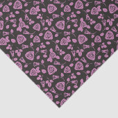 Floral Roos Achtergrond Tissuepapier (Detail)