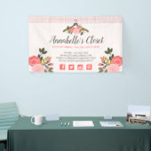 Floral Roos Clothes Hanger Closet Mode Boutique Spandoek (Beurs)