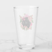 Floral Roos D20 Tabletop RPG Gaming Dice Glas (Achterkant)