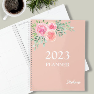 Floral Roos Gold 2023 Planner