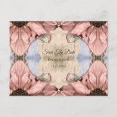 Floral Roos Gold Blush Pink Waterverf Weddenschap Briefkaart (Voorkant)