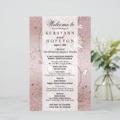 Floral Roos Gold Glitter - Programma (Staand voorkant)