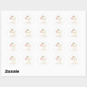 Floral Roos & Gold Islamic Wedding Sticker (Vel)