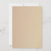 Floral Roos Gold Navy Wedding Kaart (Achterkant)