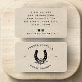 Floral Roos Hoefijzer Boerderij Ranch Riding Instr Visitekaartje