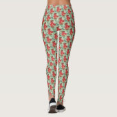 Floral roos patroonontwerp leggings (Achterkant)