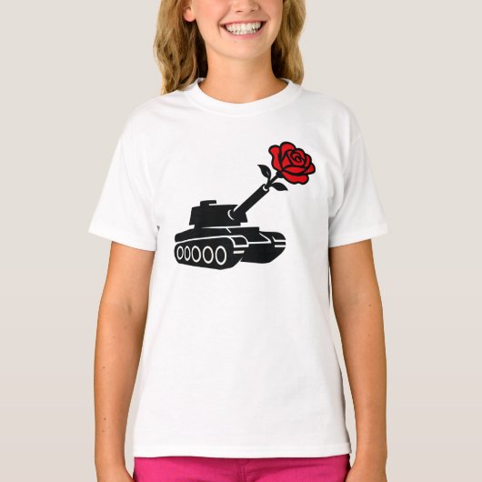 Floral Roos Tank Anti War Pacifism (Voorkant)