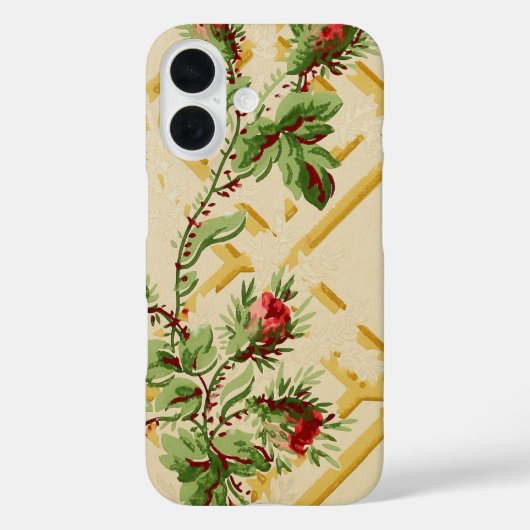  Floral Roos Trellis Wallpaper Pattern Case-Mate iPhone Case (Achterkant)