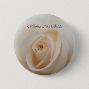 Floral Roos trouwknoop met tekst sjabloon Ronde Button 5,7 Cm